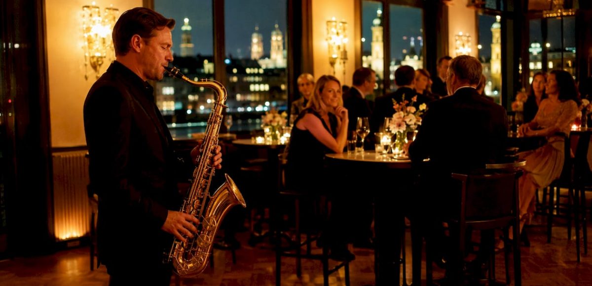 1785208279794 Saxophonist playing live at Munich event